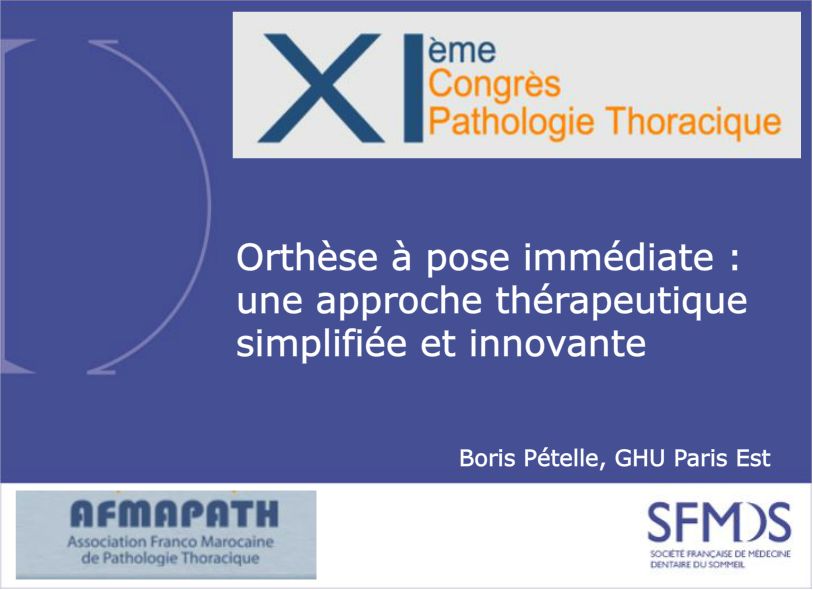 Orthèse à pose immédiate. Boris Petelle