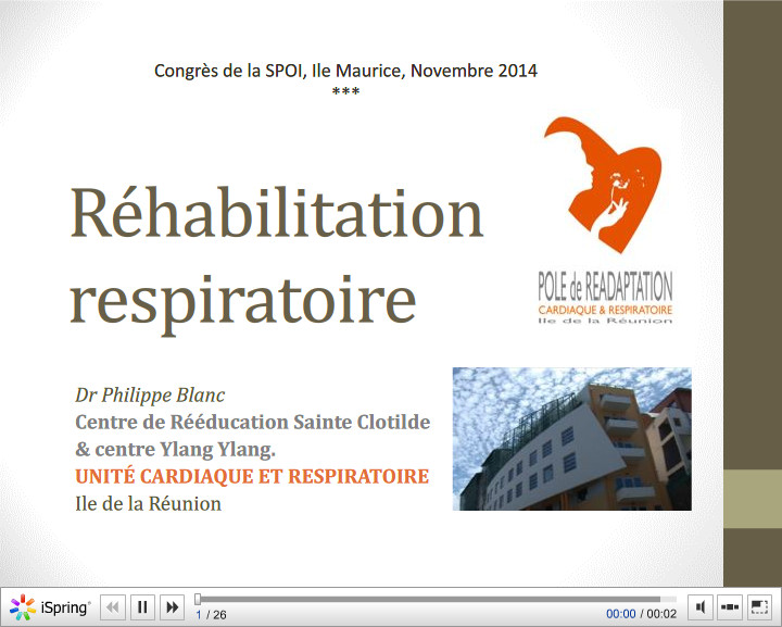 Rehabilitation respiratoire. Philippe Blanc