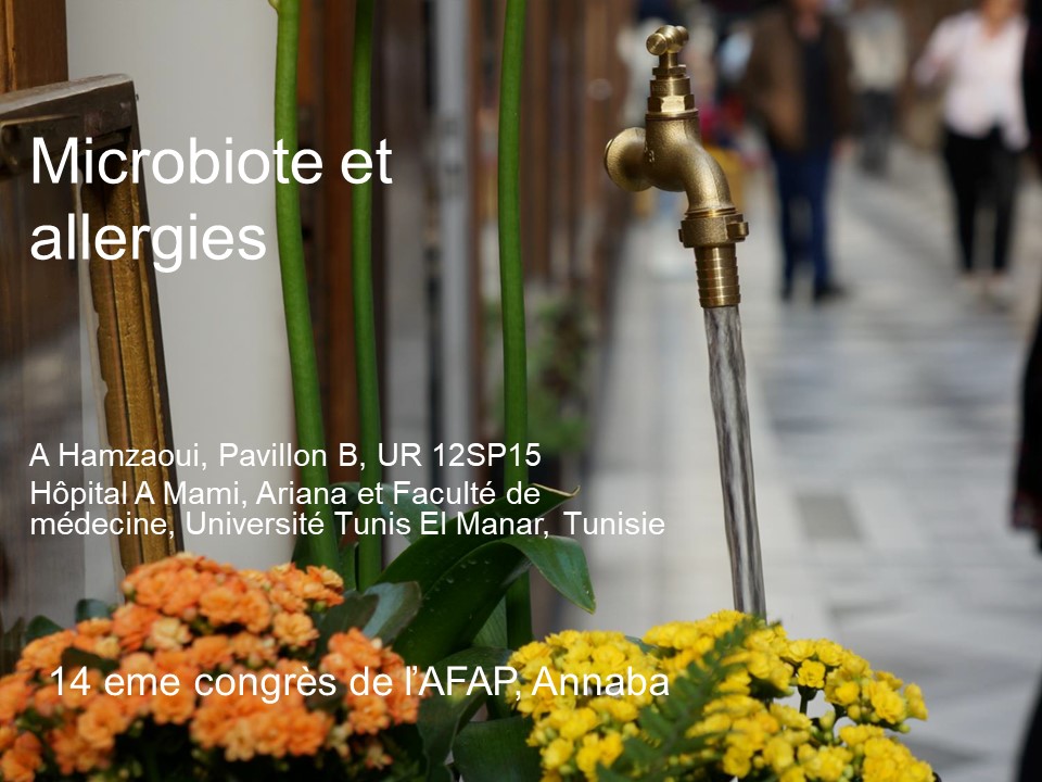 Microbiote et allergie. A. Hamzaoui