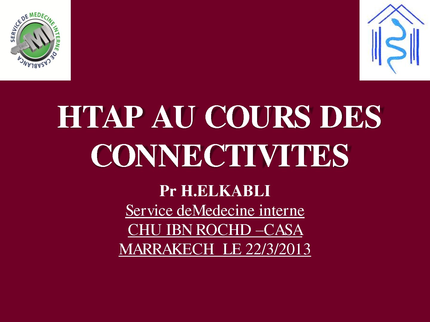HTAP au cours des connectivites. H. ELKABLI
