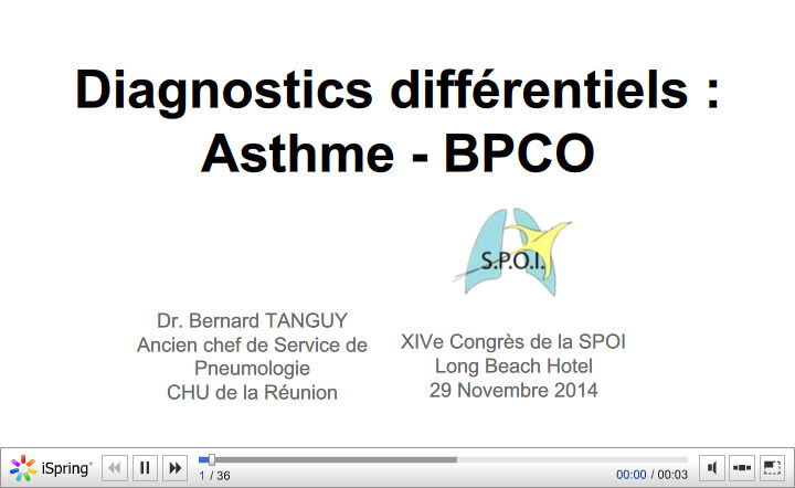 Diagnostic différentiel - Asthme - BPCO. Bernard Tanguy