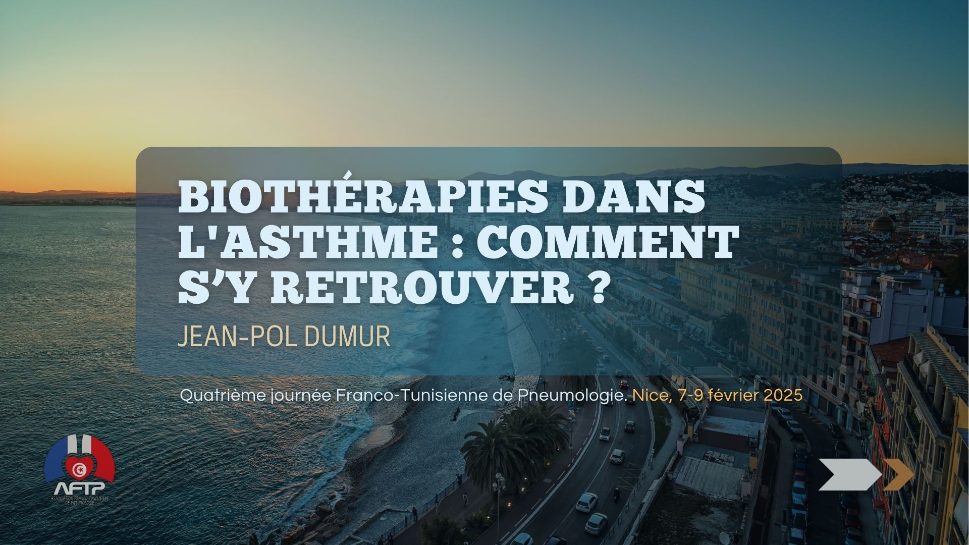 Biothérapies dans l'asthme : comment s’y retrouver ? Jean Pol DUMUR