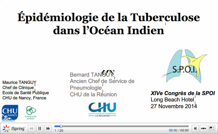 Épidémiologie de la Tuberculose dans l’Océan Indie. Bernard Tanguy
