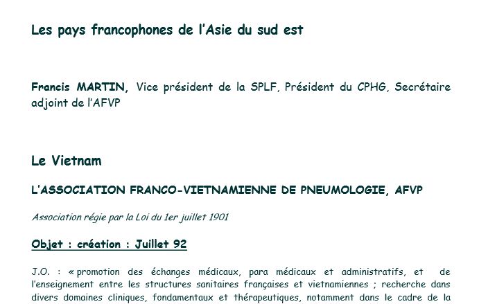 L'apport en formation des ONG en Asie du Sud-Est. Francis MARTIN