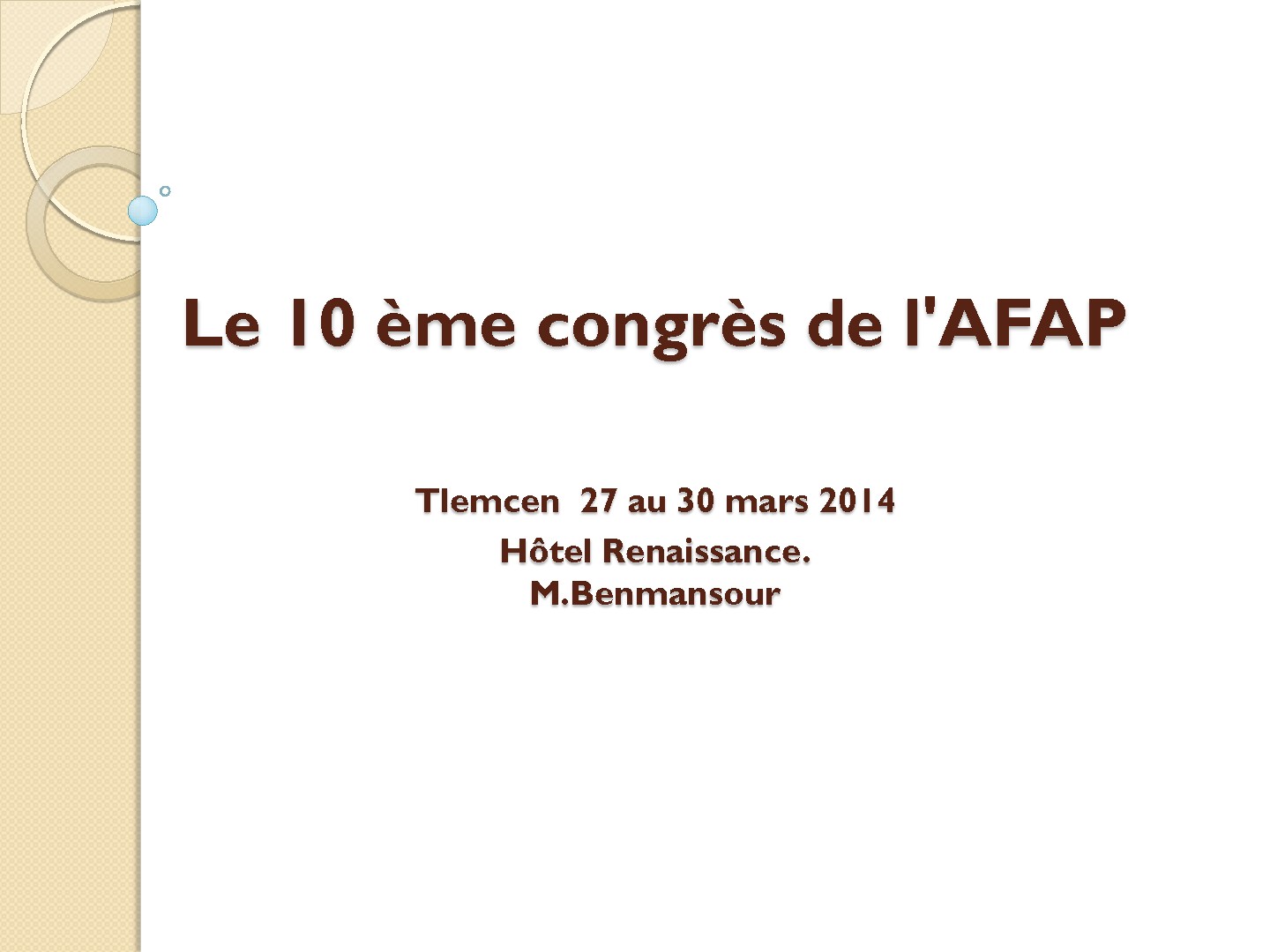 Difficulté de prise en charge du cancer bronchique dans la wilaya de Tlemcen. M. Ben Mansour