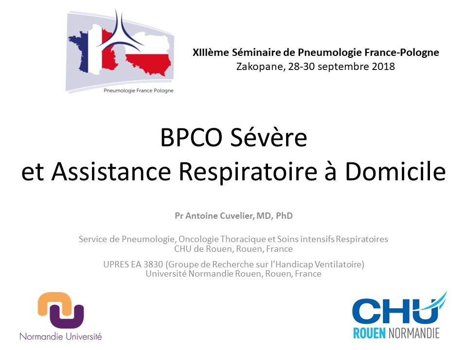BPCO sévère et assistance respiratoire les	perspectives. Antoine CUVELIER