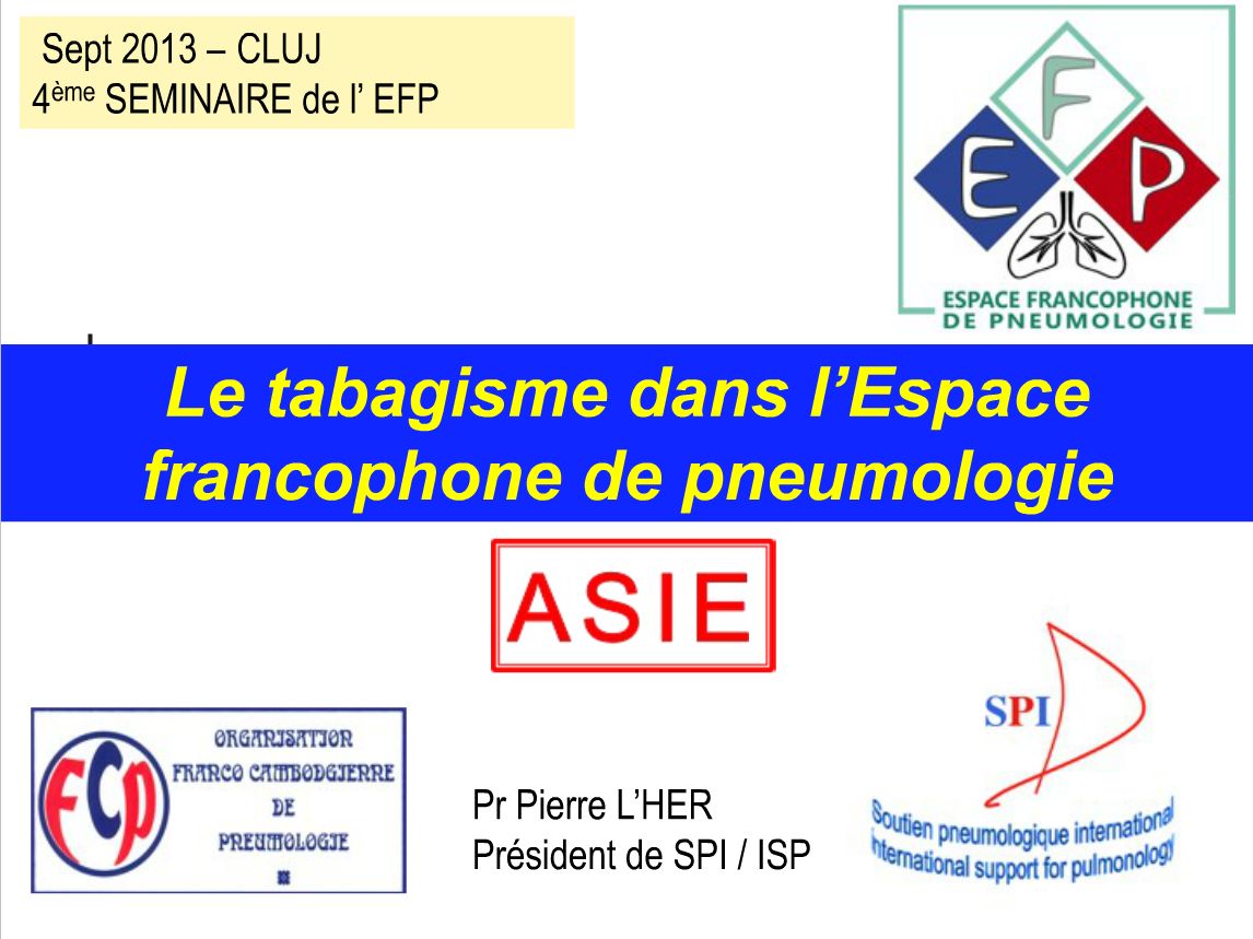 LE TABAGISME dans l’EFP : La situation en Asie